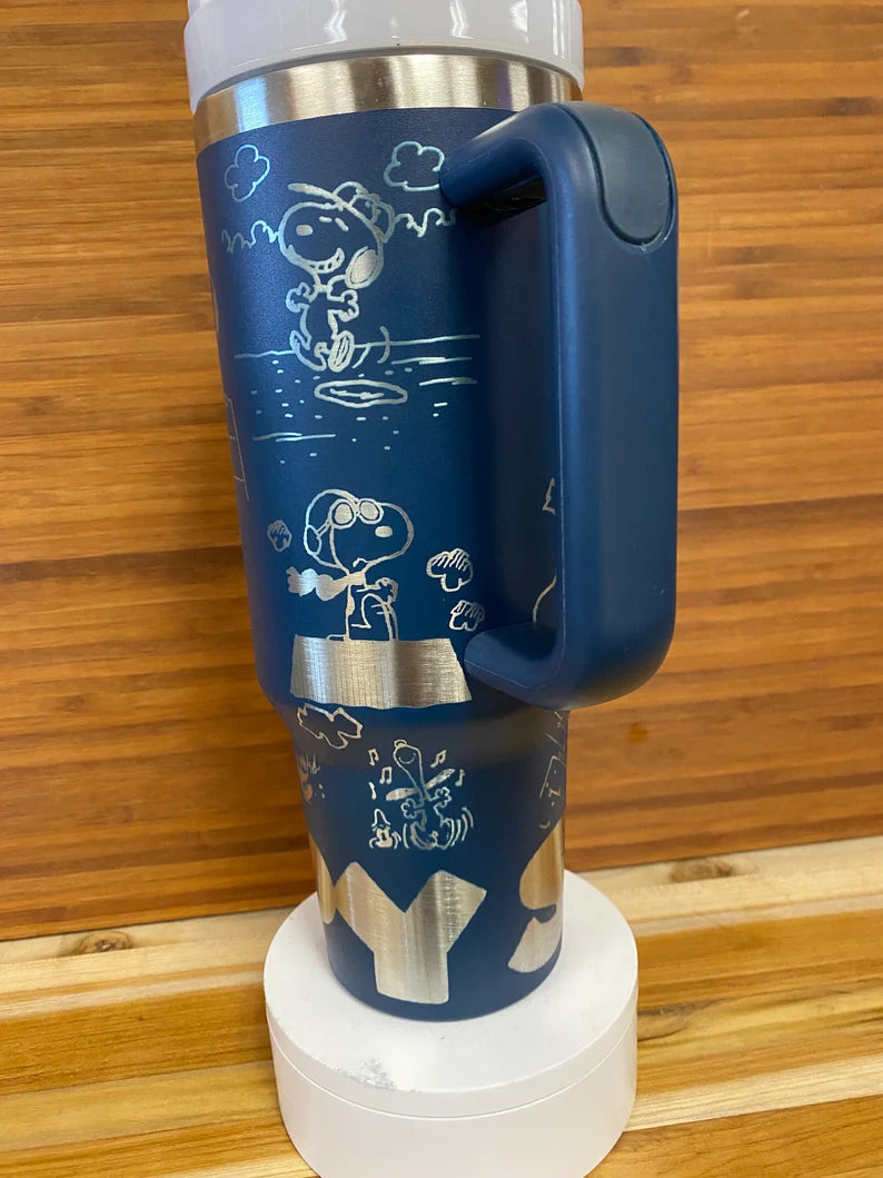 Snoopy Cartoon Custom Stanley Cup 40 oz 30 oz Tumbler With Handle