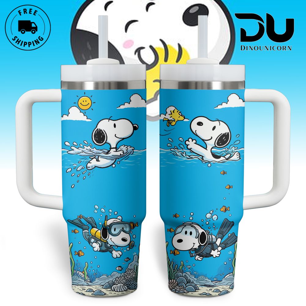 Snoopy Cartoon Custom Stanley Cup 40 oz 30 oz Tumbler With Handle
