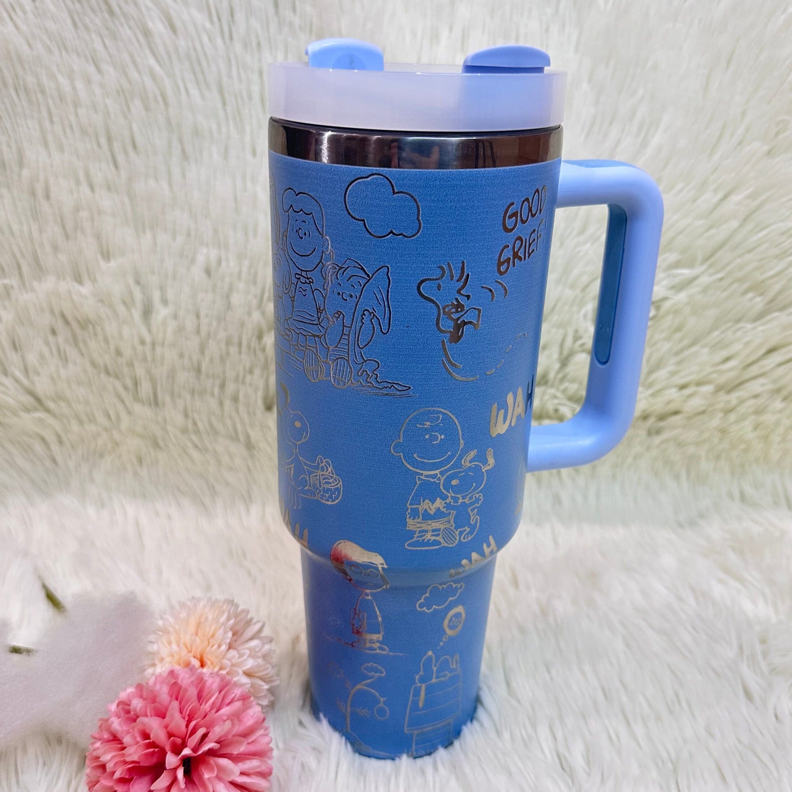 Snoopy Cartoon Custom Stanley Cup 40 oz 30 oz Tumbler With Handle