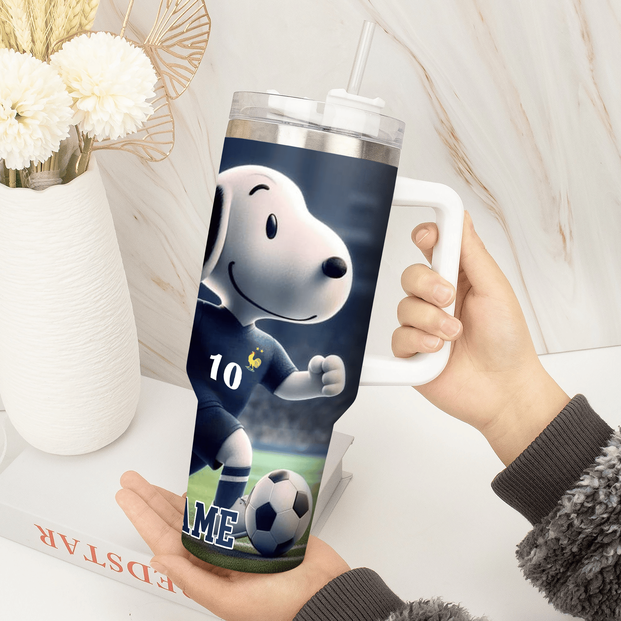 Snoopy Cartoon Custom Stanley Cup 40 oz 30 oz Tumbler With Handle