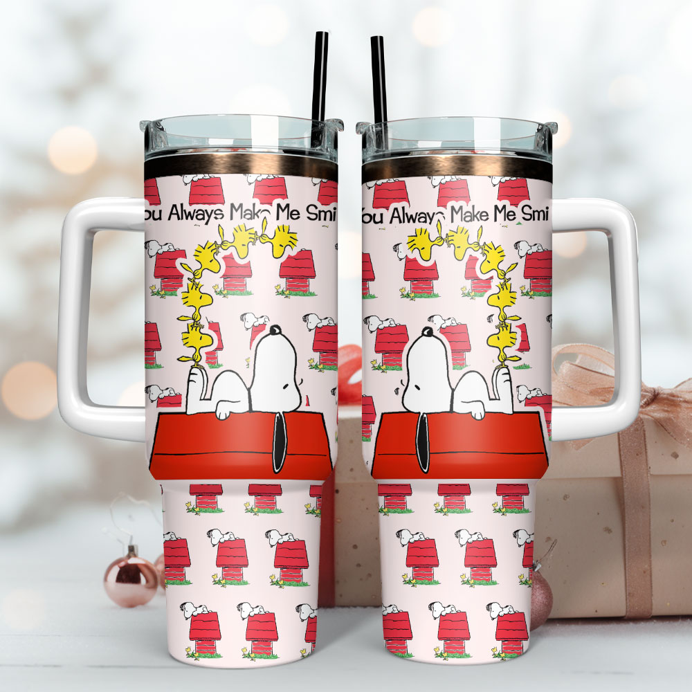 Snoopy Cartoon Custom Stanley Cup 40 oz 30 oz Tumbler With Handle