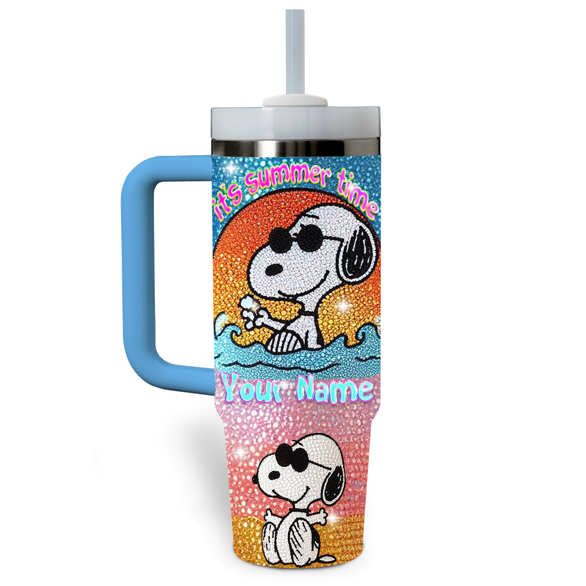 Snoopy Cartoon Custom Stanley Cup 40 oz 30 oz Tumbler With Handle