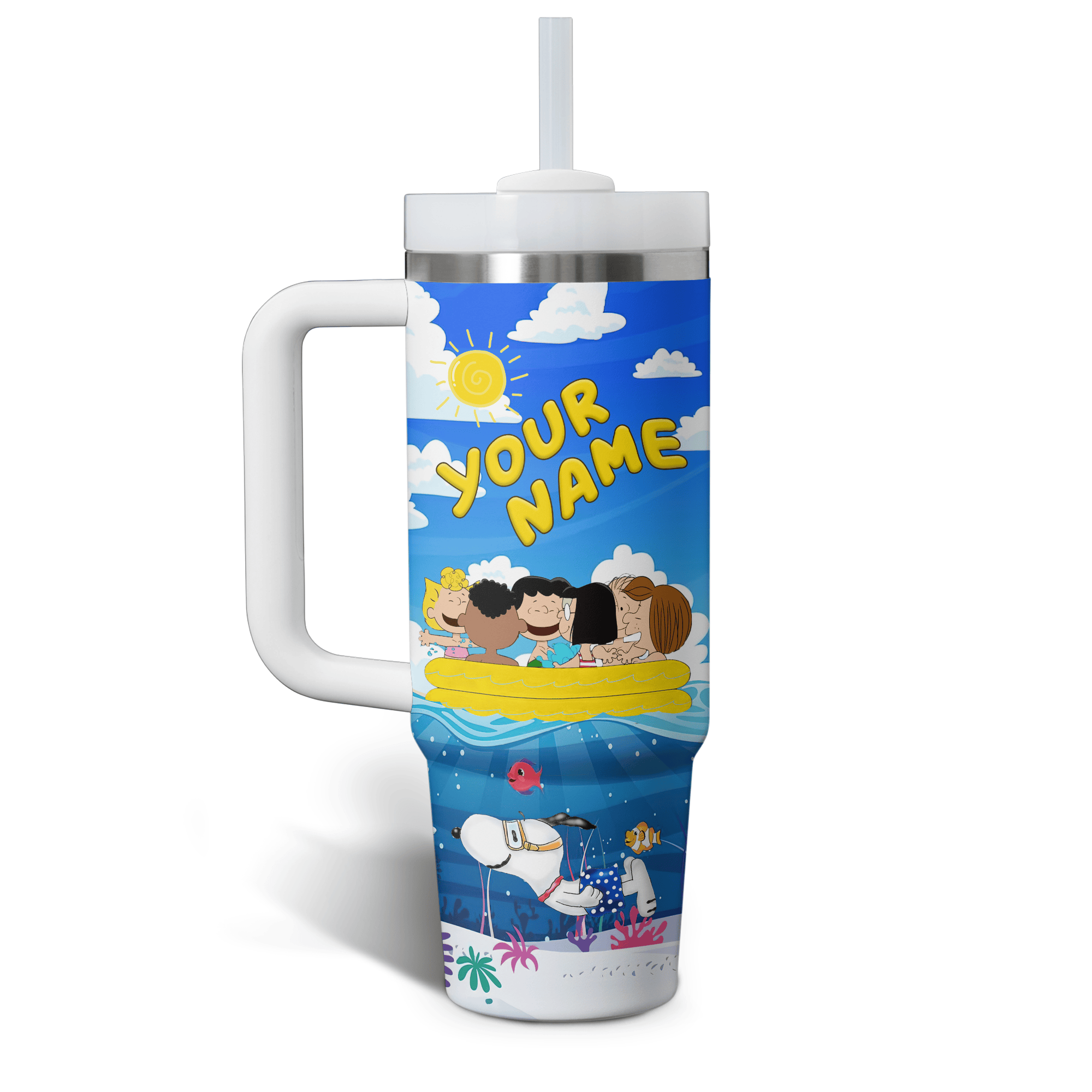 Snoopy Cartoon Custom Stanley Cup 40 oz 30 oz Tumbler With Handle