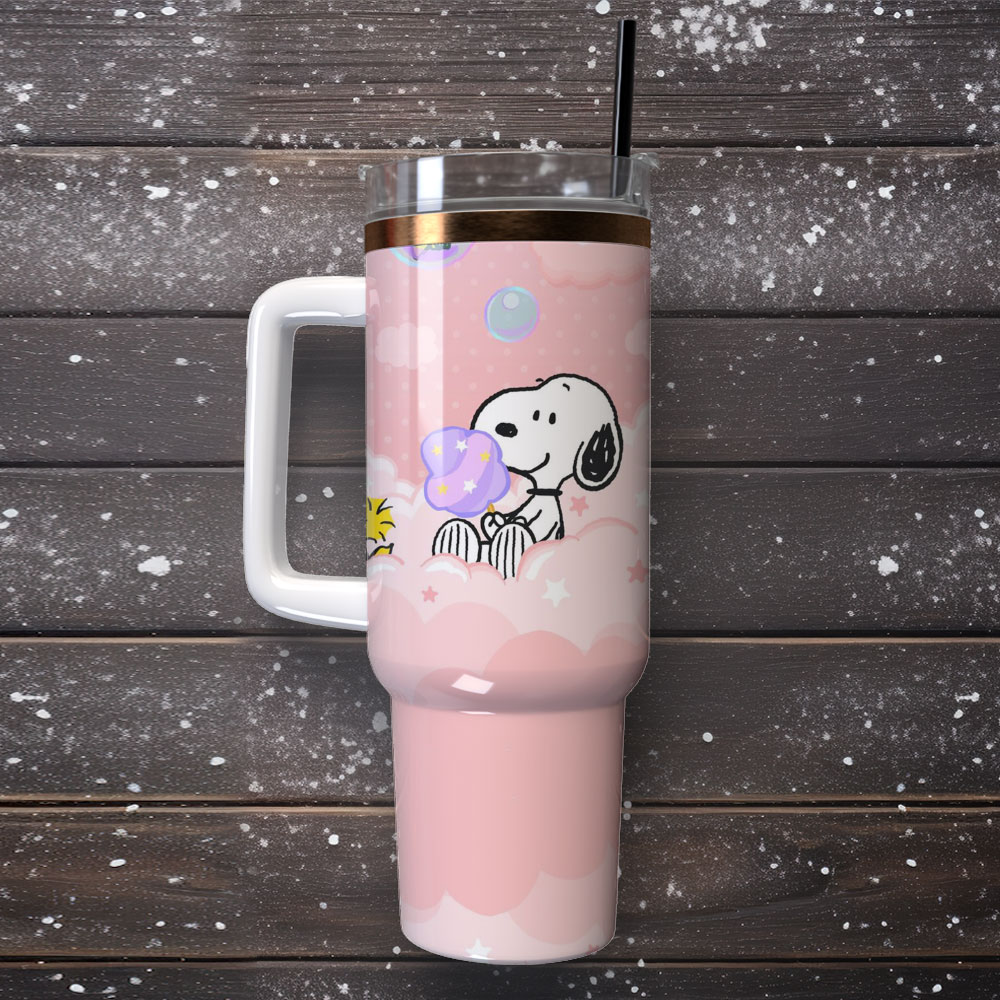 Snoopy Cartoon Custom Stanley Cup 40 oz 30 oz Tumbler With Handle