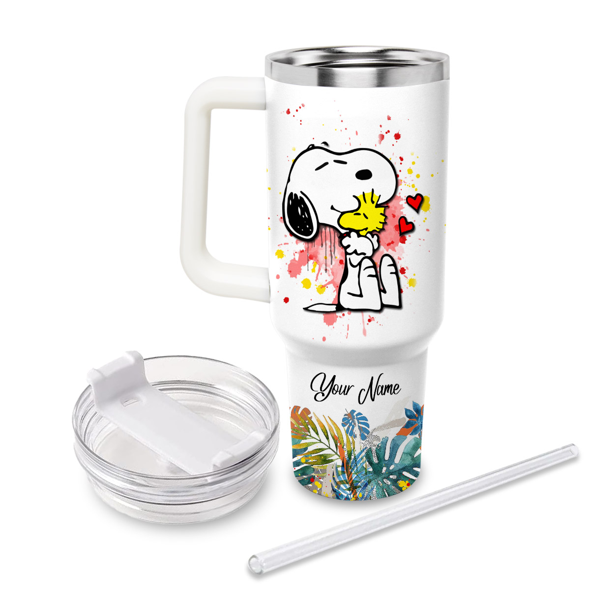 Snoopy Peanuts Cartoon Custom Stanley Cup 40 oz 30 oz Tumbler With Handle