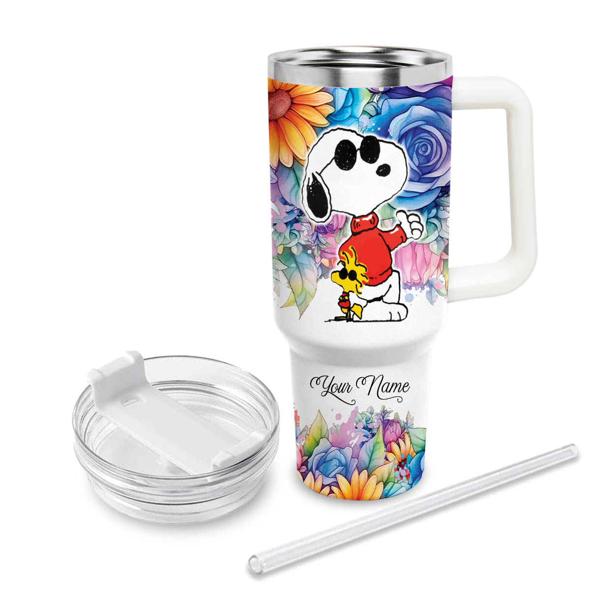 Snoopy Peanuts Cartoon Custom Stanley Cup 40 oz 30 oz Tumbler With Handle