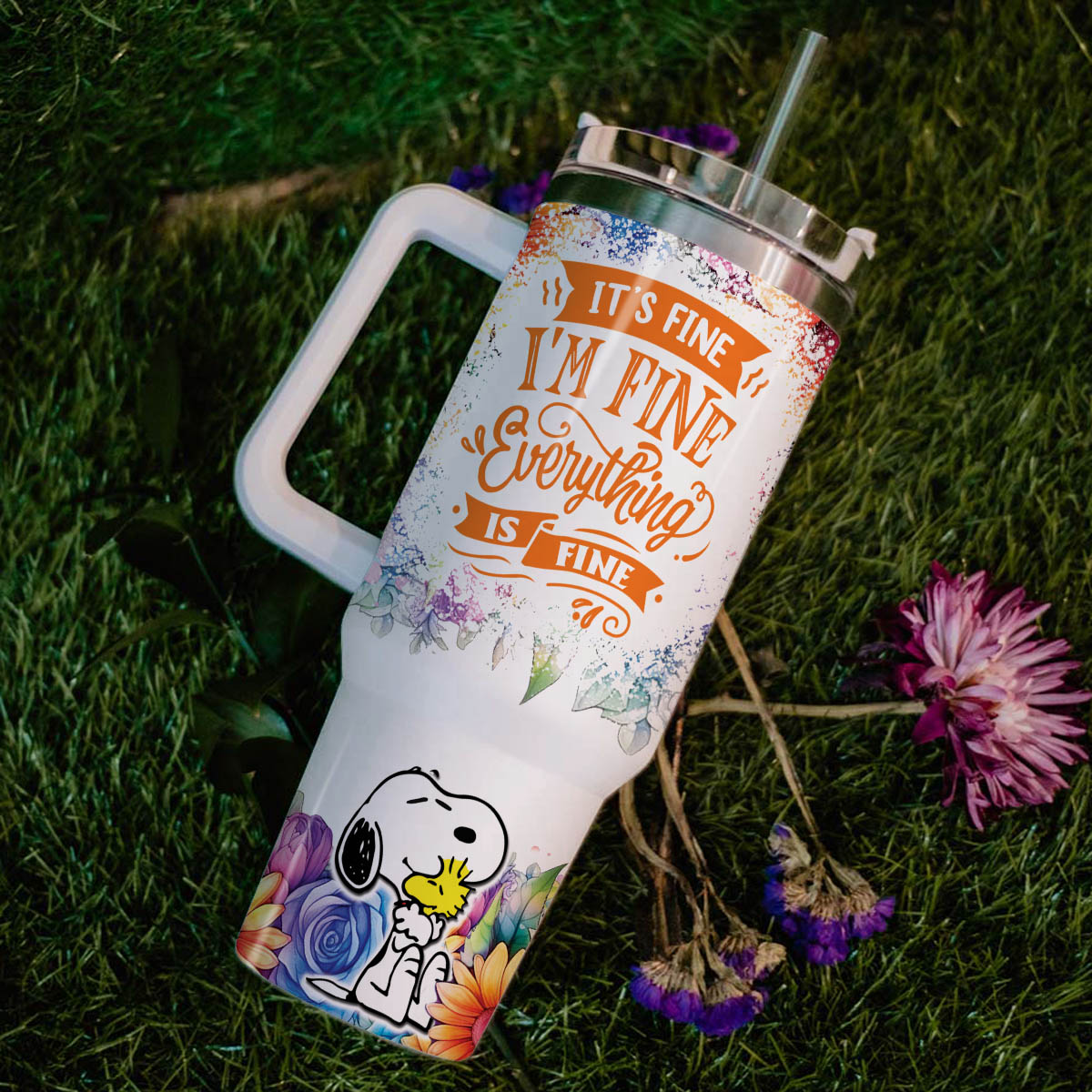 Snoopy Peanuts Cartoon Custom Stanley Cup 40 oz 30 oz Tumbler With Handle