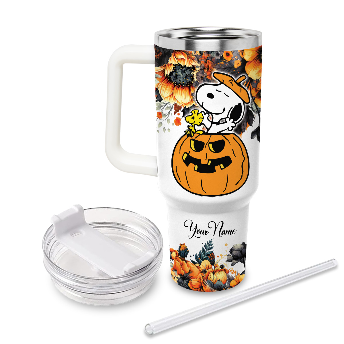 Snoopy Peanuts Cartoon Custom Stanley Cup 40 oz 30 oz Tumbler With Handle