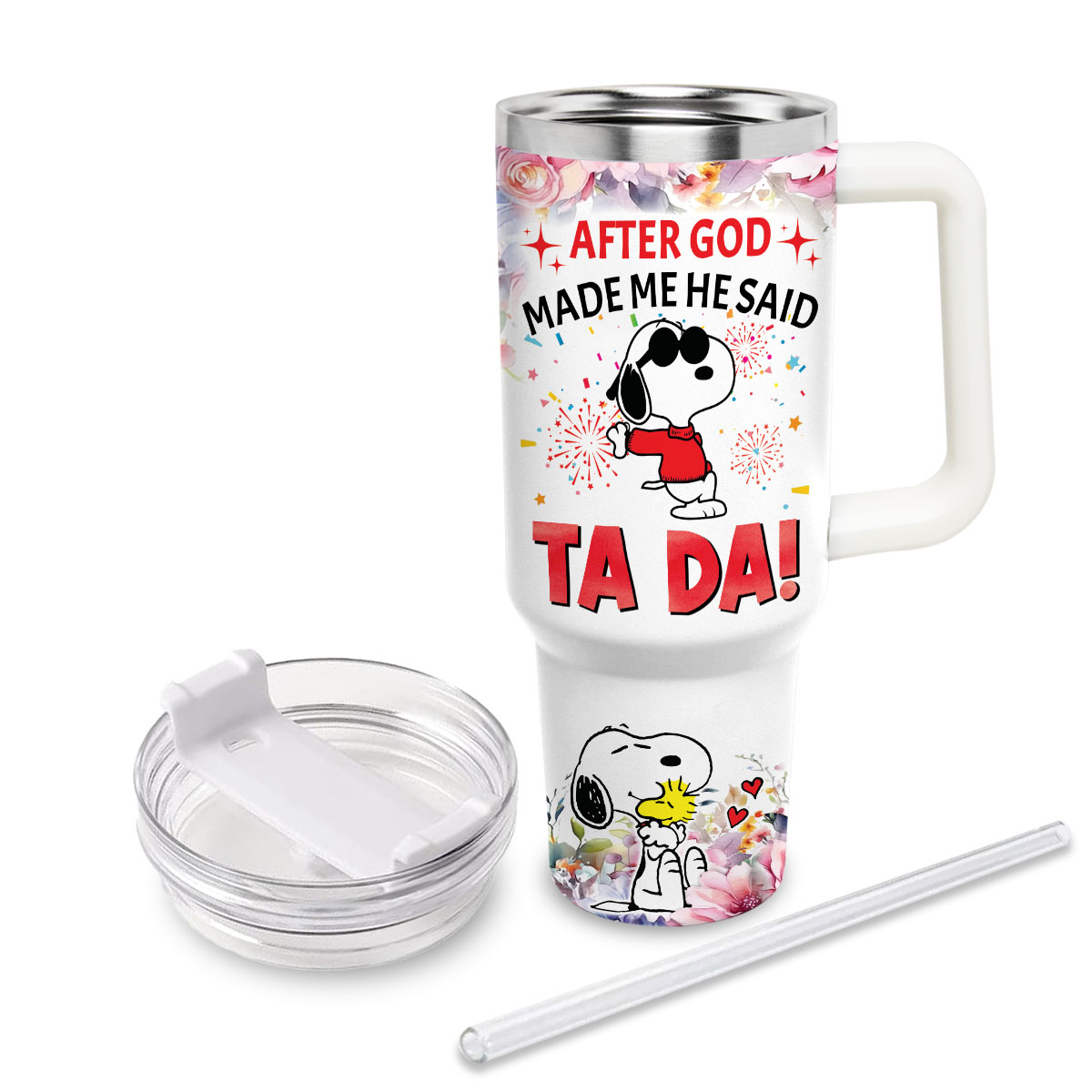 Snoopy Peanuts Cartoon Custom Stanley Cup 40 oz 30 oz Tumbler With Handle