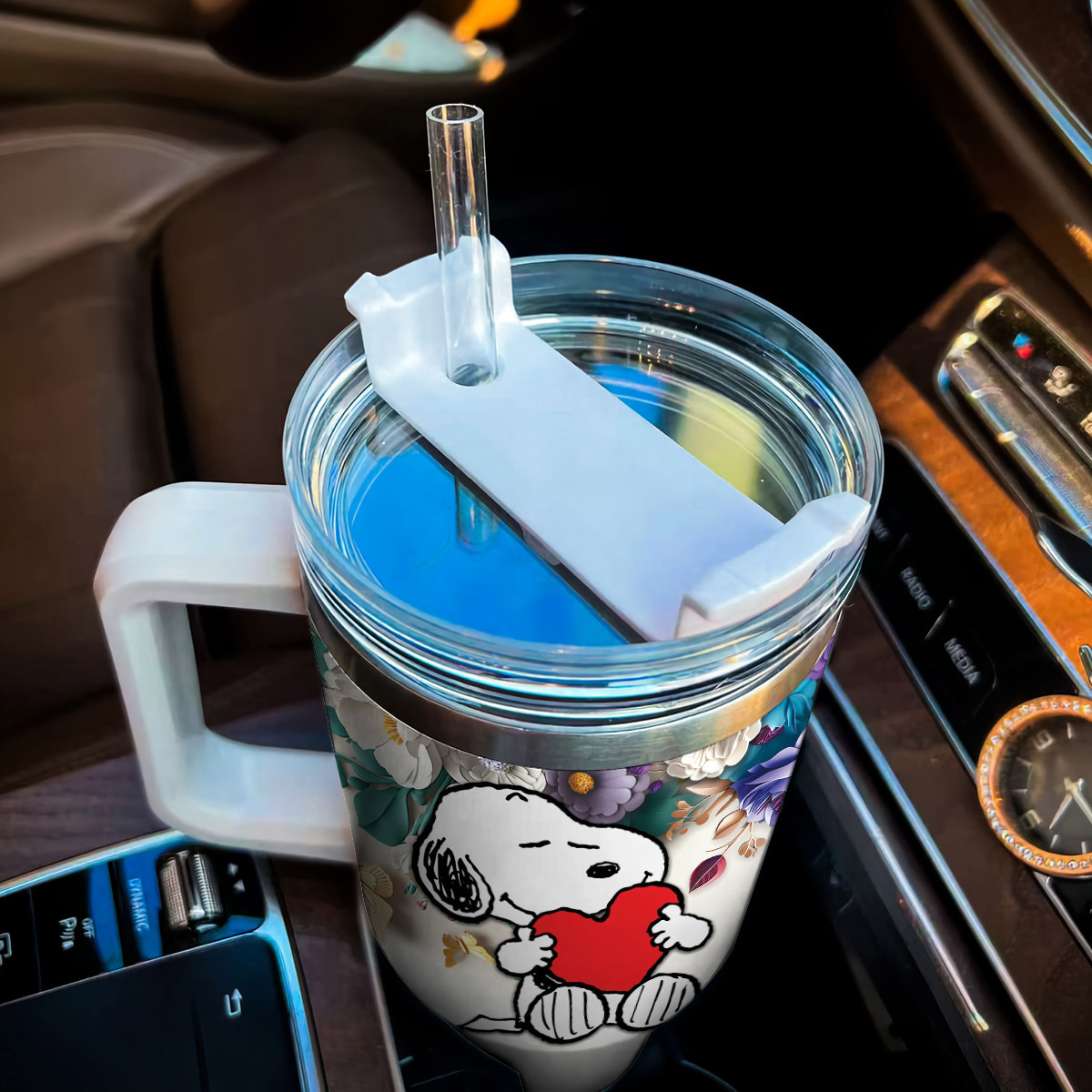 Snoopy Peanuts Cartoon Custom Stanley Cup 40 oz 30 oz Tumbler With Handle