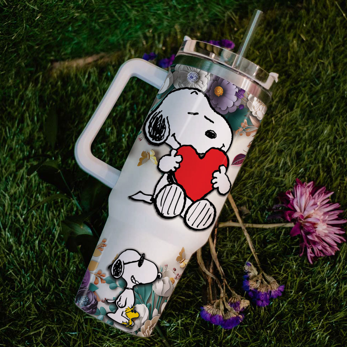 Snoopy Peanuts Cartoon Custom Stanley Cup 40 oz 30 oz Tumbler With Handle