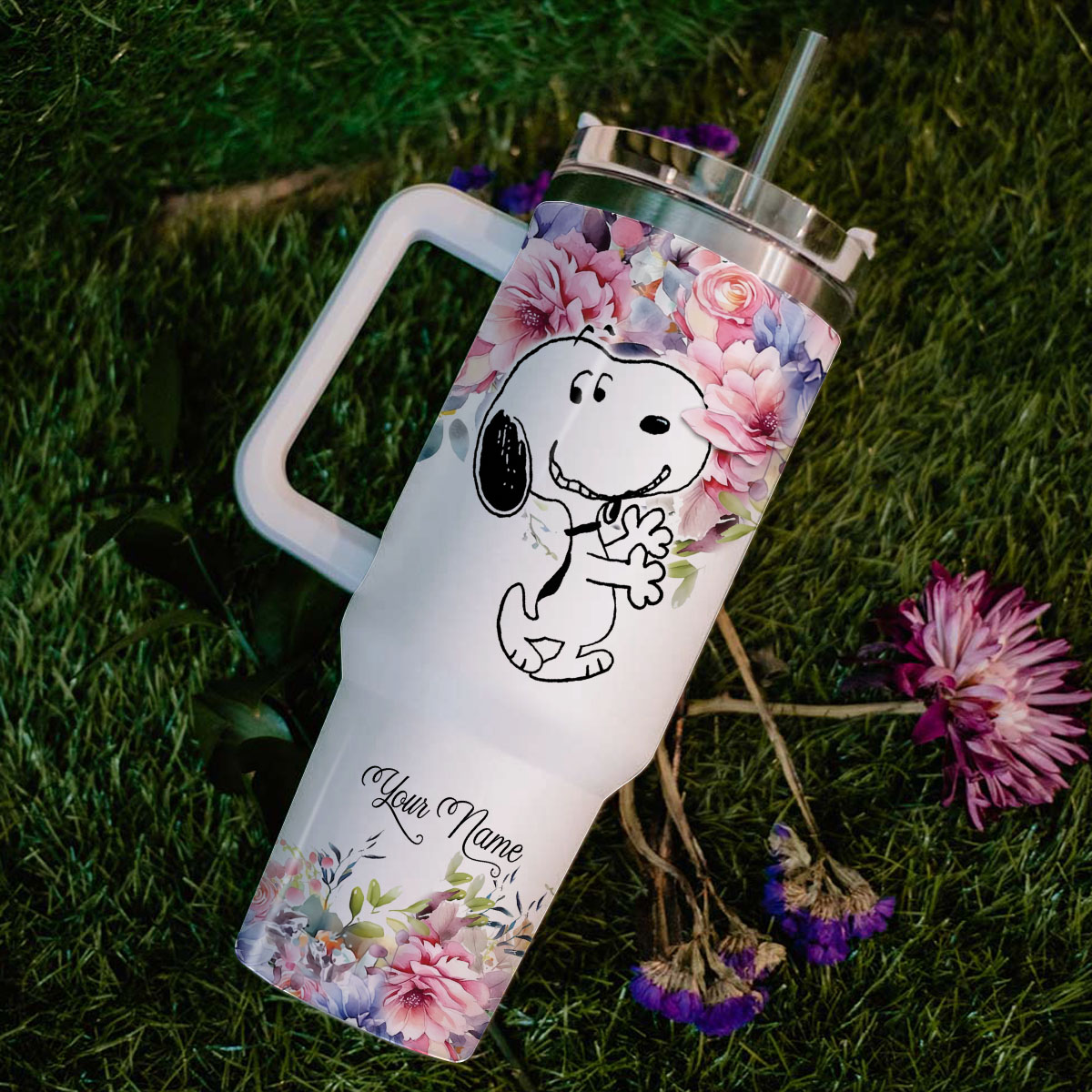Snoopy Peanuts Cartoon Custom Stanley Cup 40 oz 30 oz Tumbler With Handle