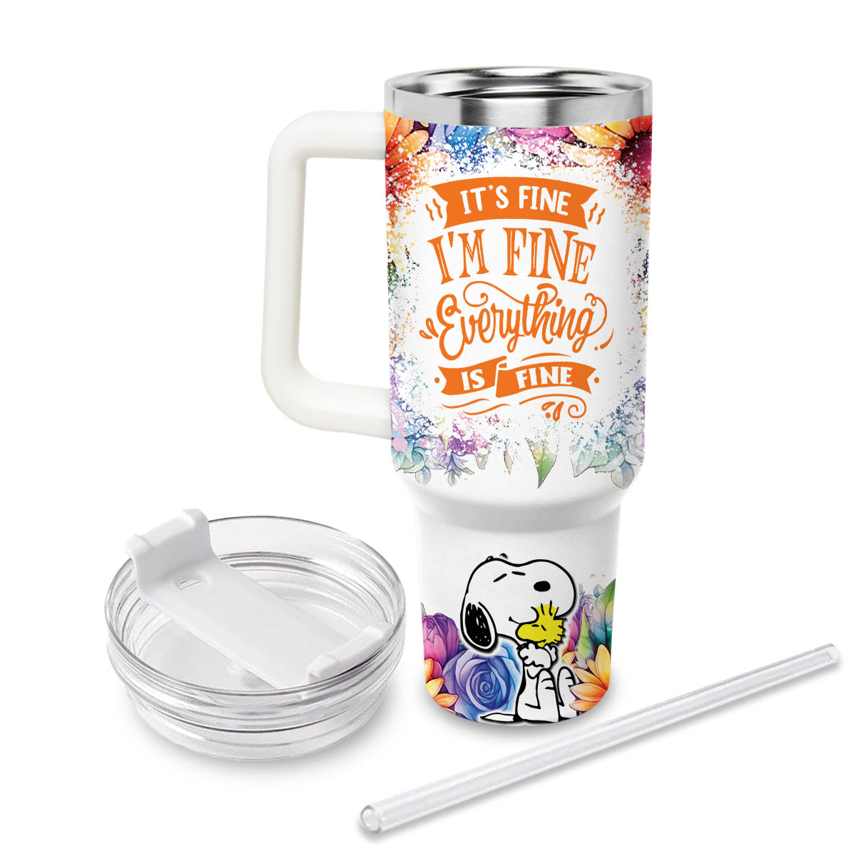 Snoopy Peanuts Cartoon Custom Stanley Cup 40 oz 30 oz Tumbler With Handle