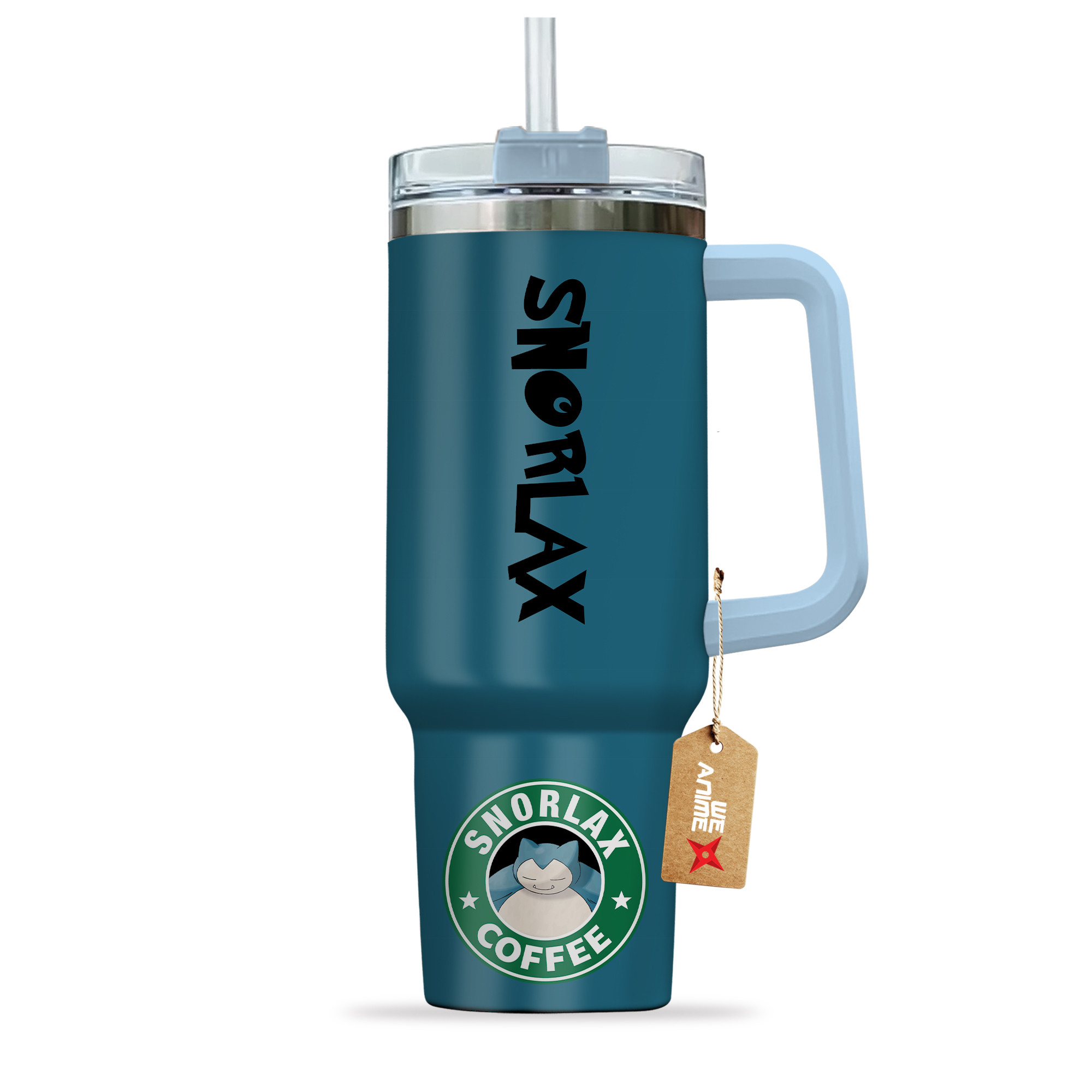 Snorlax Coffee Pokemon Anime Custom Stanley Cup 40 oz 30 oz Tumbler With Handle