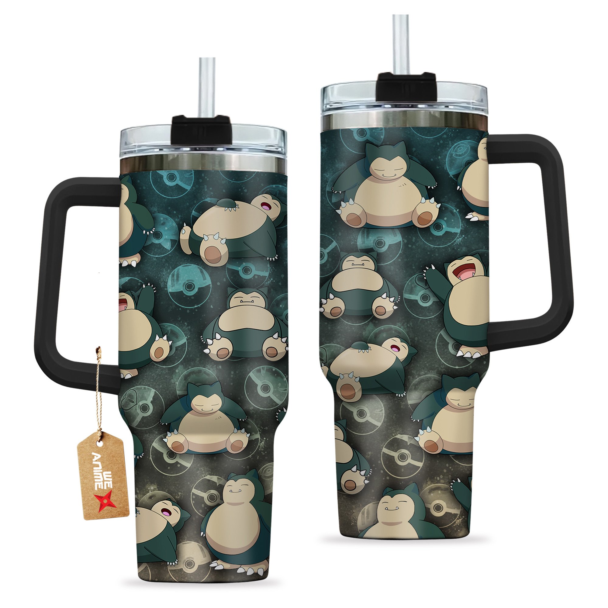 Snorlax Pokemon Anime Custom Stanley Cup 40 oz 30 oz Tumbler With Handle