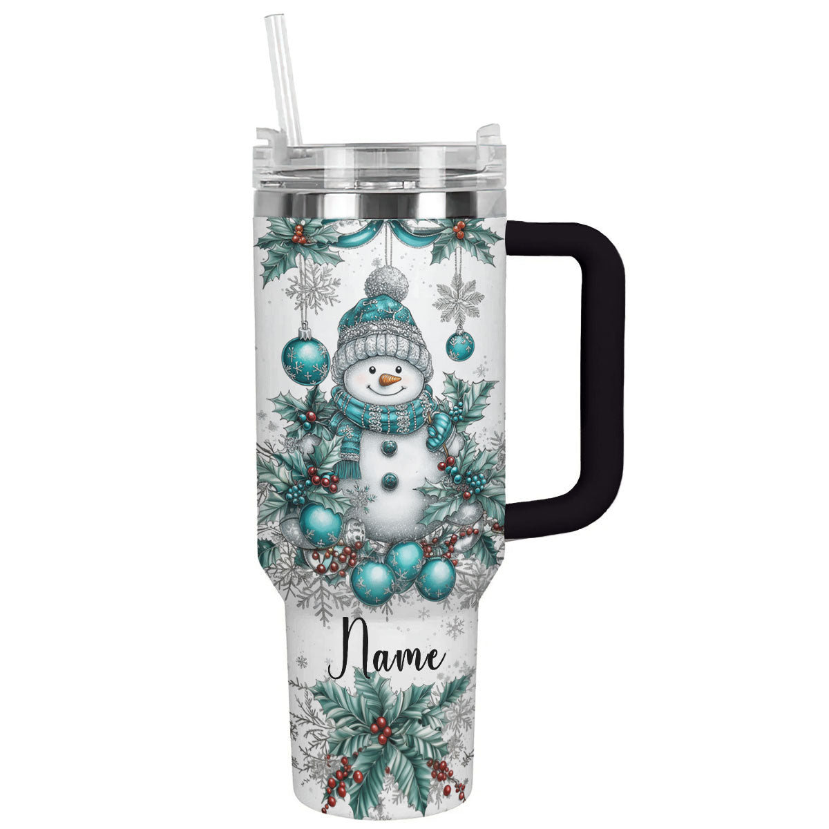 Snowman Christmas Custom Stanley Cup 40 oz 30 oz Tumbler With Handle