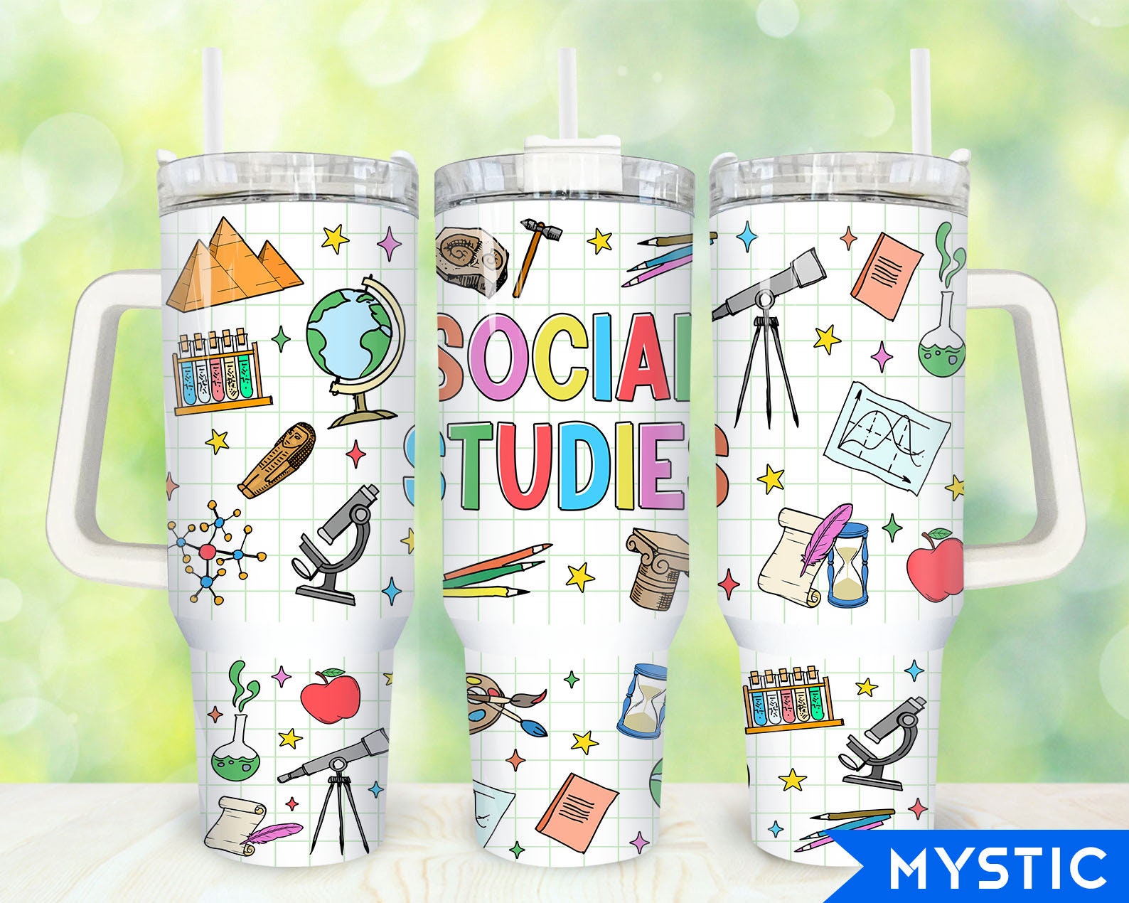 Social Studies Custom Stanley Cup 40 oz 30 oz Tumbler With Handle