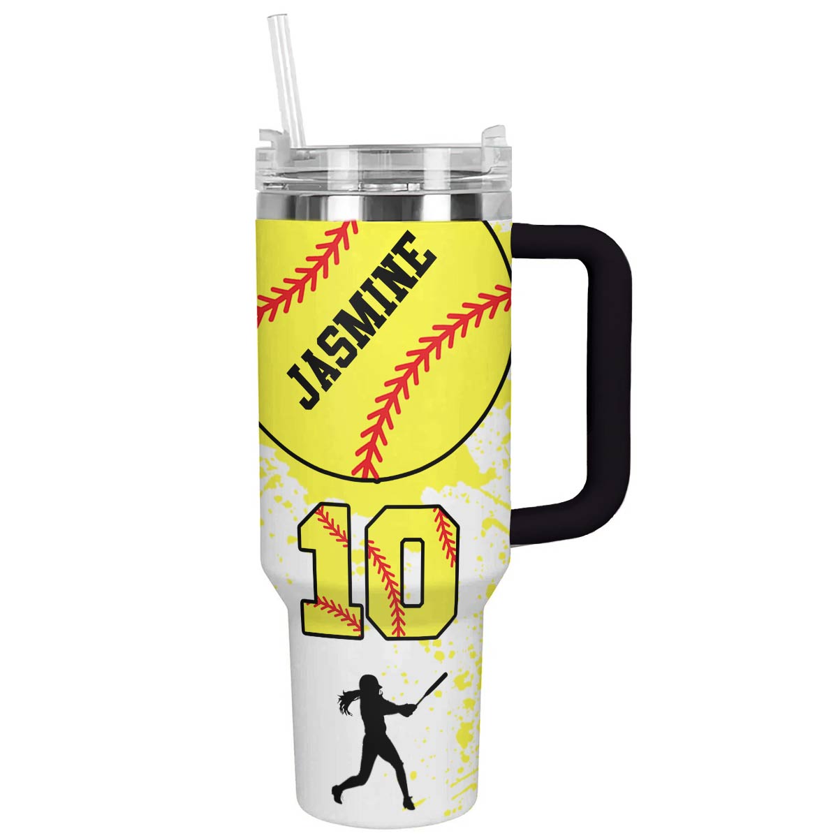Softball Custom Stanley Cup 40 oz 30 oz Tumbler With Handle