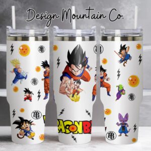 Son Goku Dragon Ball Anime Custom Stanley Cup 40 oz 30 oz Tumbler With Handle