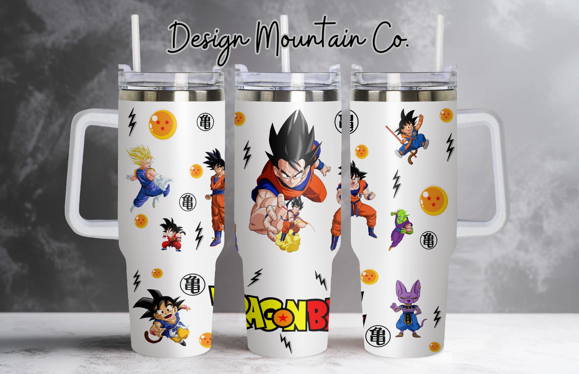 Son Goku Dragon Ball Anime Custom Stanley Cup 40 oz 30 oz Tumbler With Handle