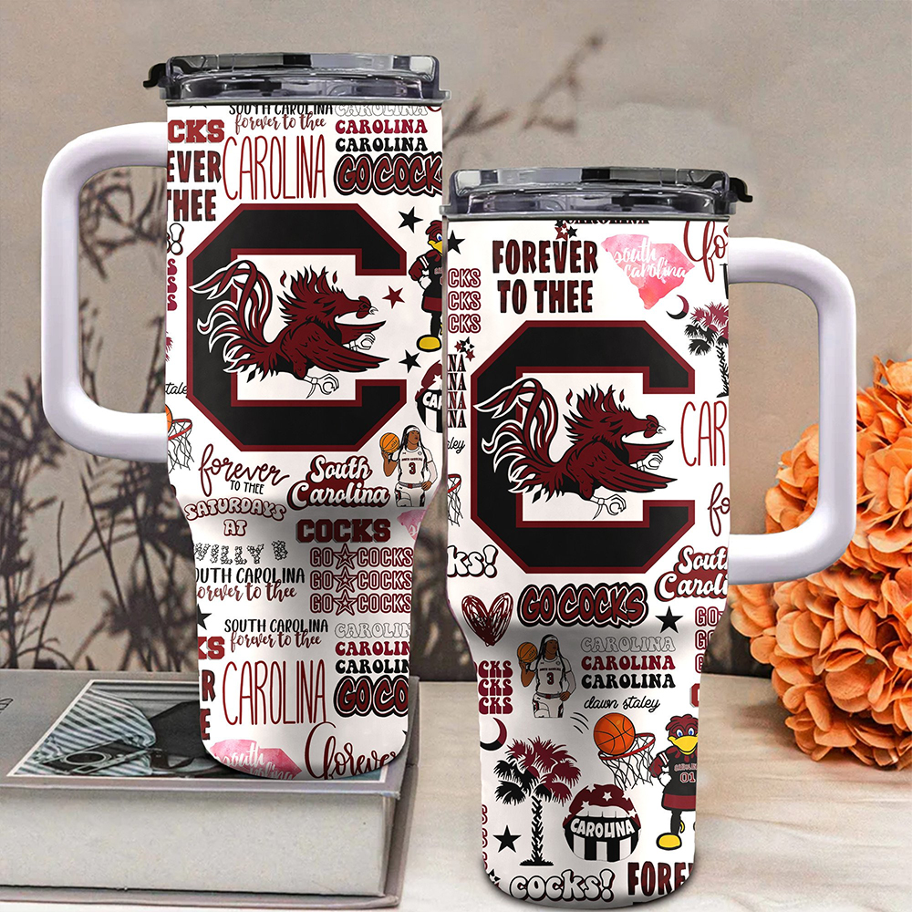 South Carolina Gamecocks NCAA Custom Stanley Cup 40 oz 30 oz Tumbler With Handle