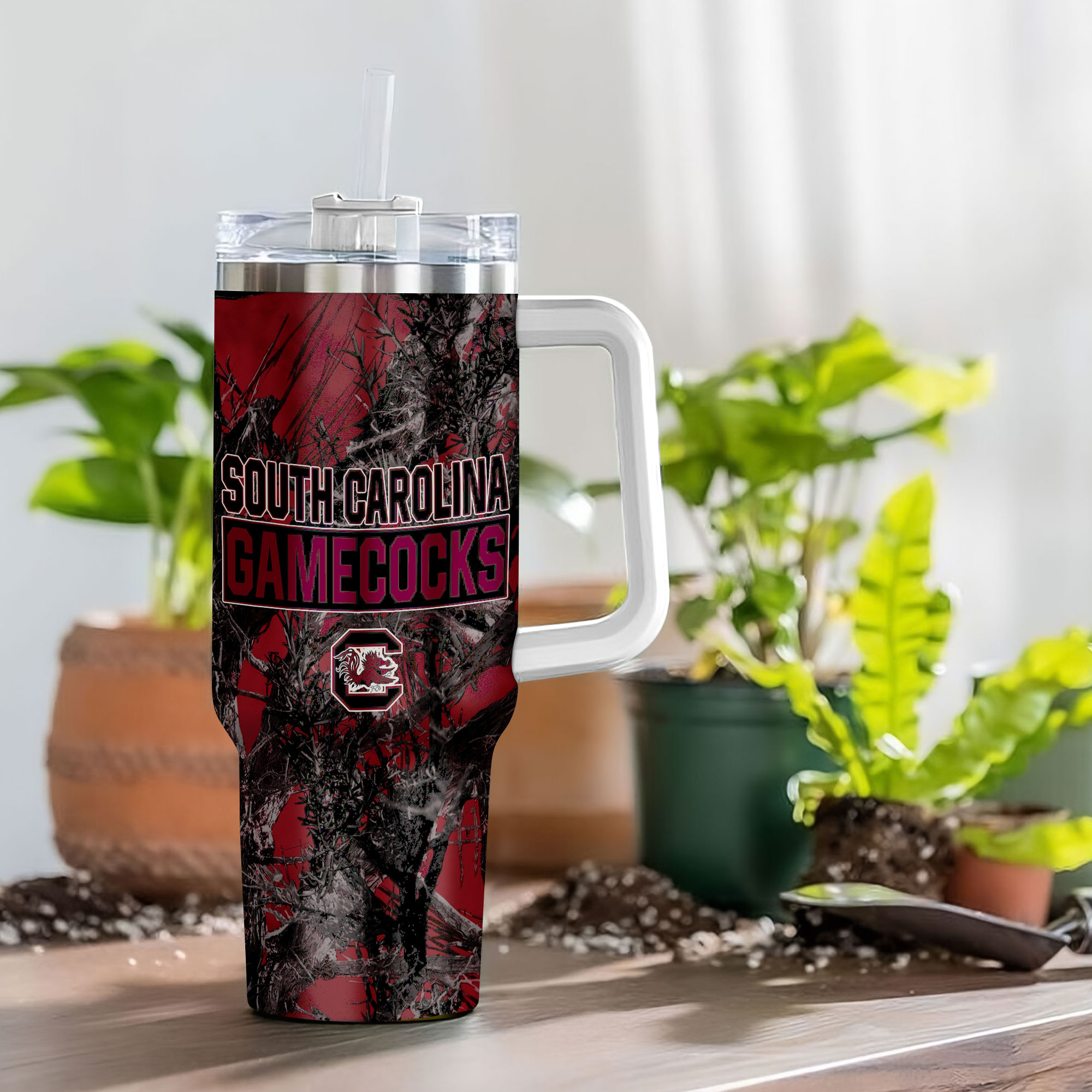 South Carolina Gamecocks NCAA Hunting Custom Stanley Cup 40 oz 30 oz Tumbler With Handle