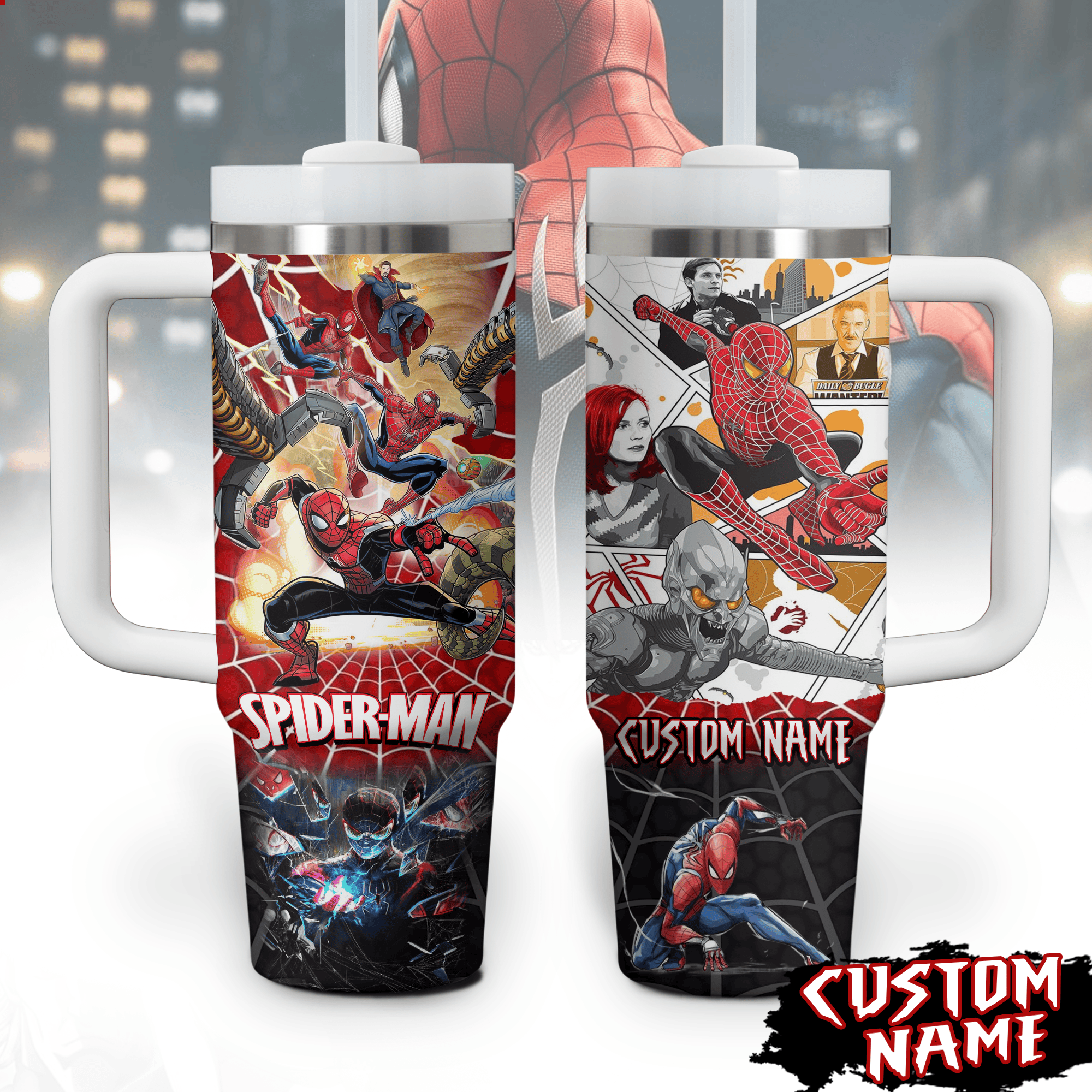 Spider Man Movies Custom Stanley Cup 40 oz 30 oz Tumbler With Handle