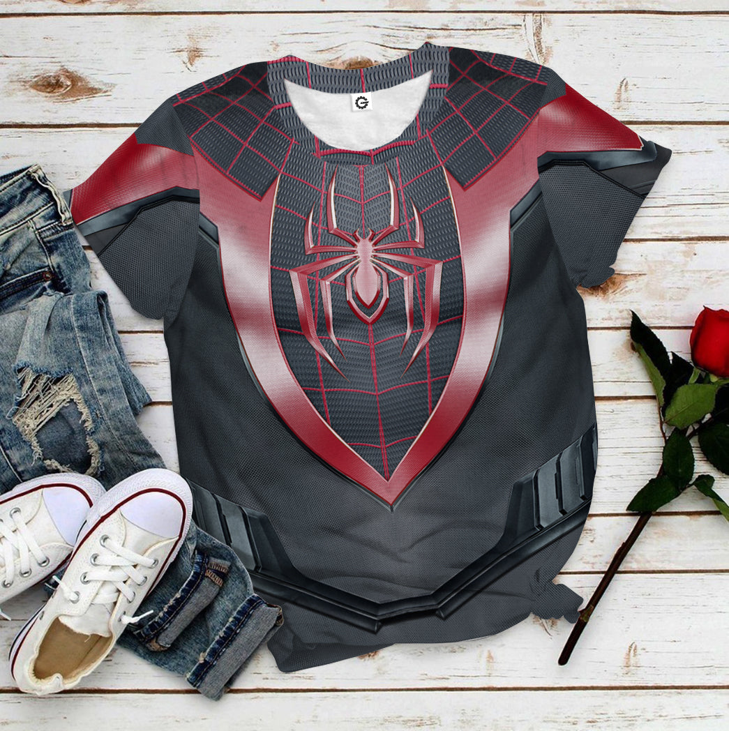 Spiderman Miles Morales Costume Hoodie Sweatshirt T-Shirt Sweatpants Tracksuit - Stormmerch Exclusive