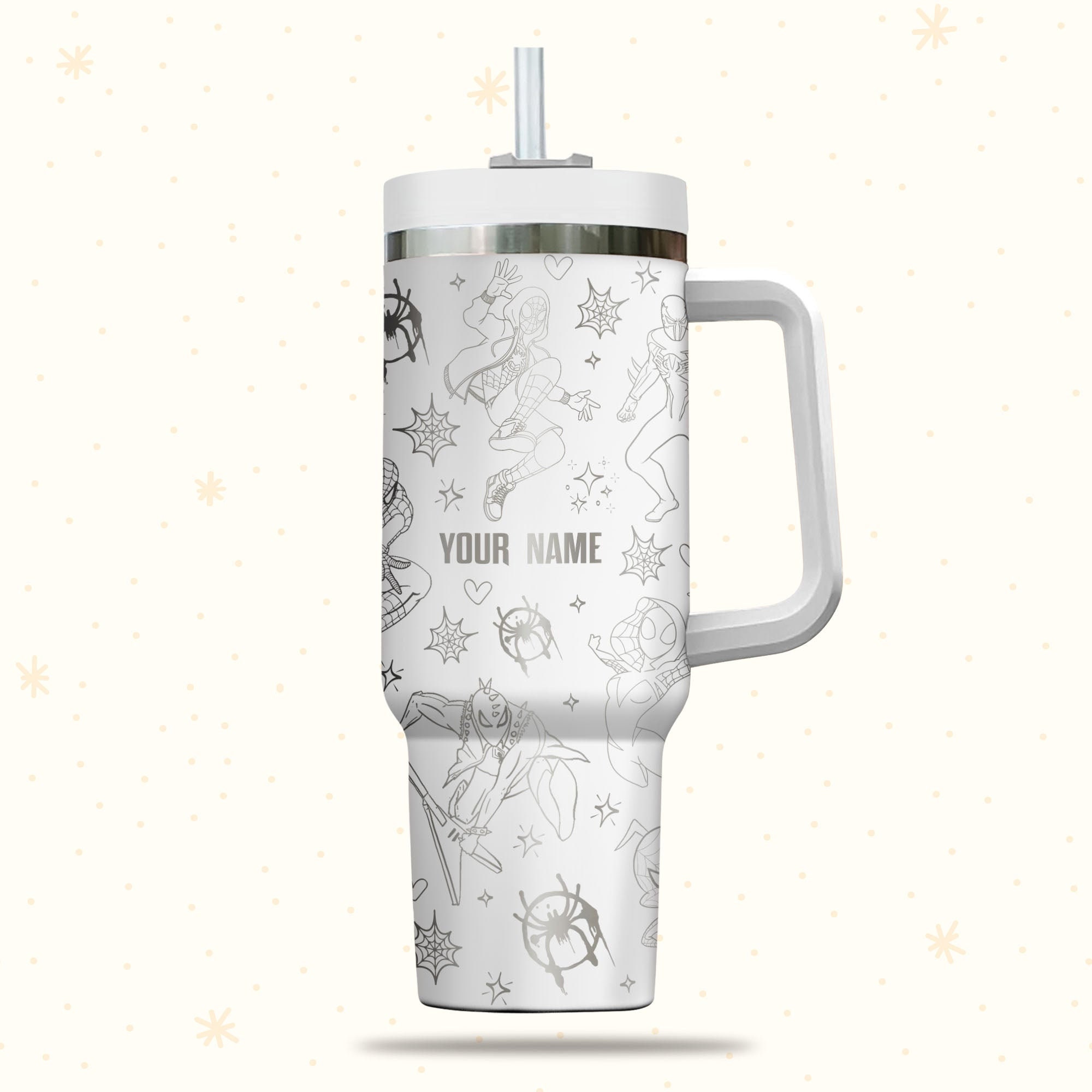Spiderman Spiderverse Marvel Cartoon Custom Stanley Cup 40 oz 30 oz Tumbler With Handle
