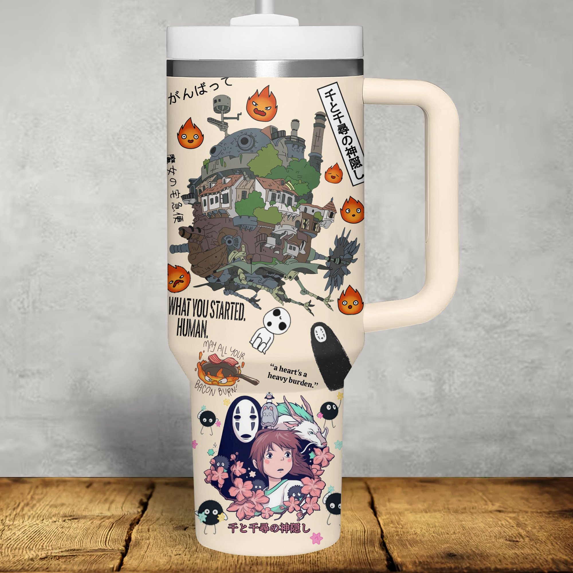 Spirited Away MovÃes Anime Custom Stanley Cup 40 oz 30 oz Tumbler With Handle