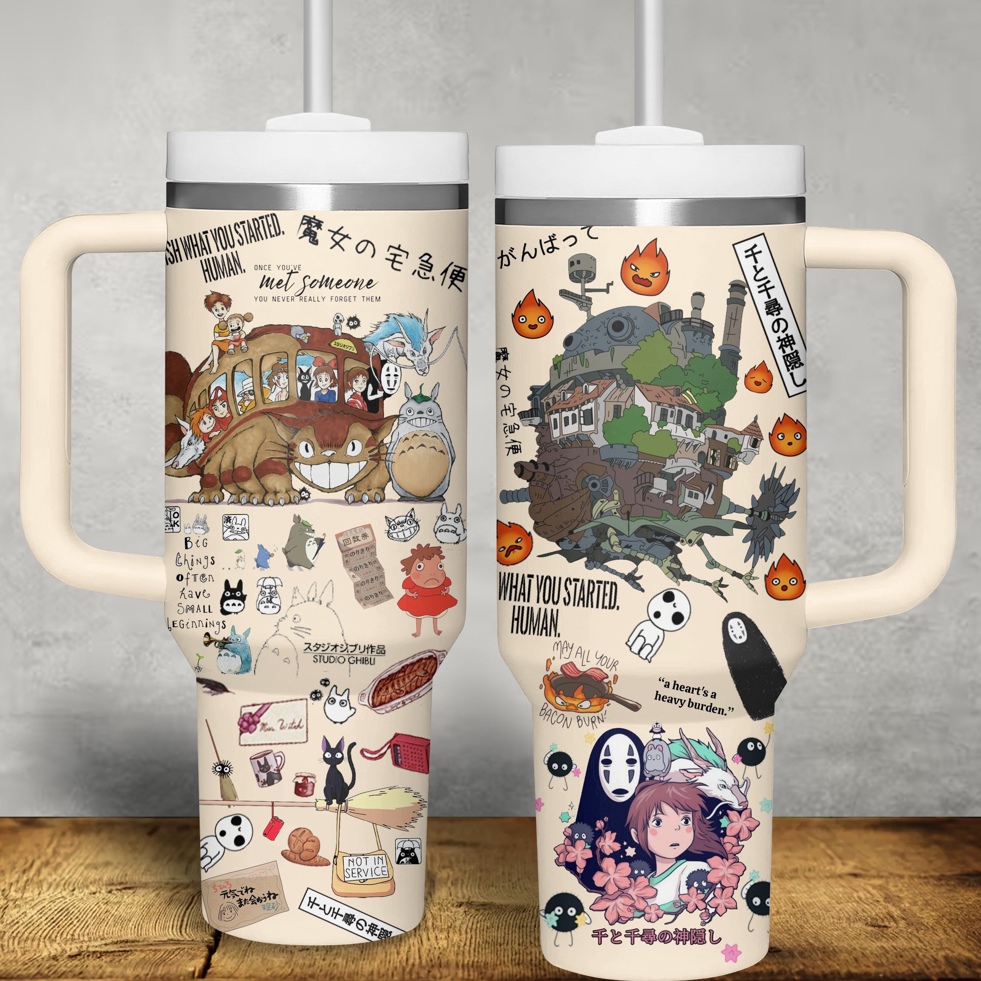 Spirited Away MovÃ­es Anime Custom Stanley Cup 40 oz 30 oz Tumbler With Handle