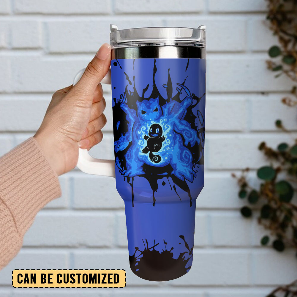 Squirtle Pokemon Anime Custom Stanley Cup 40 oz 30 oz Tumbler With Handle