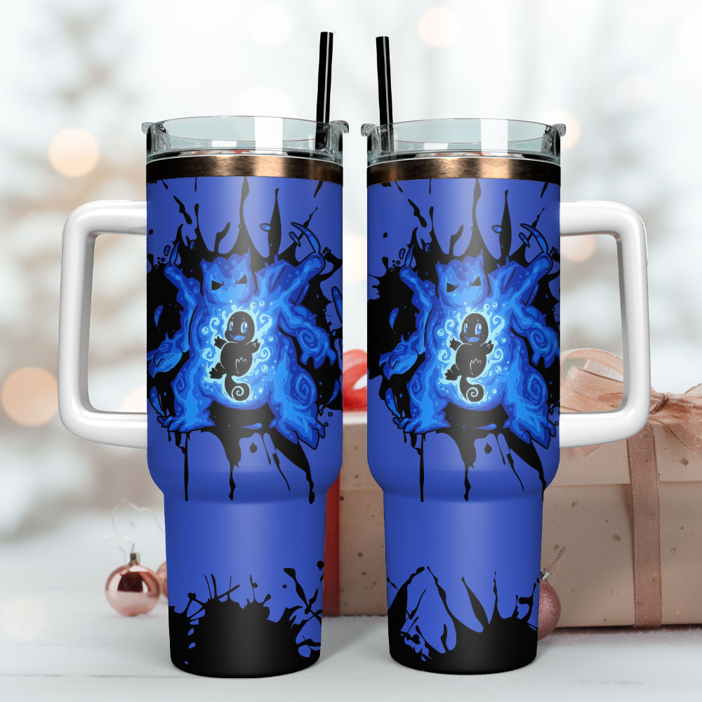 Squirtle Pokemon Anime Custom Stanley Cup 40 oz 30 oz Tumbler With Handle