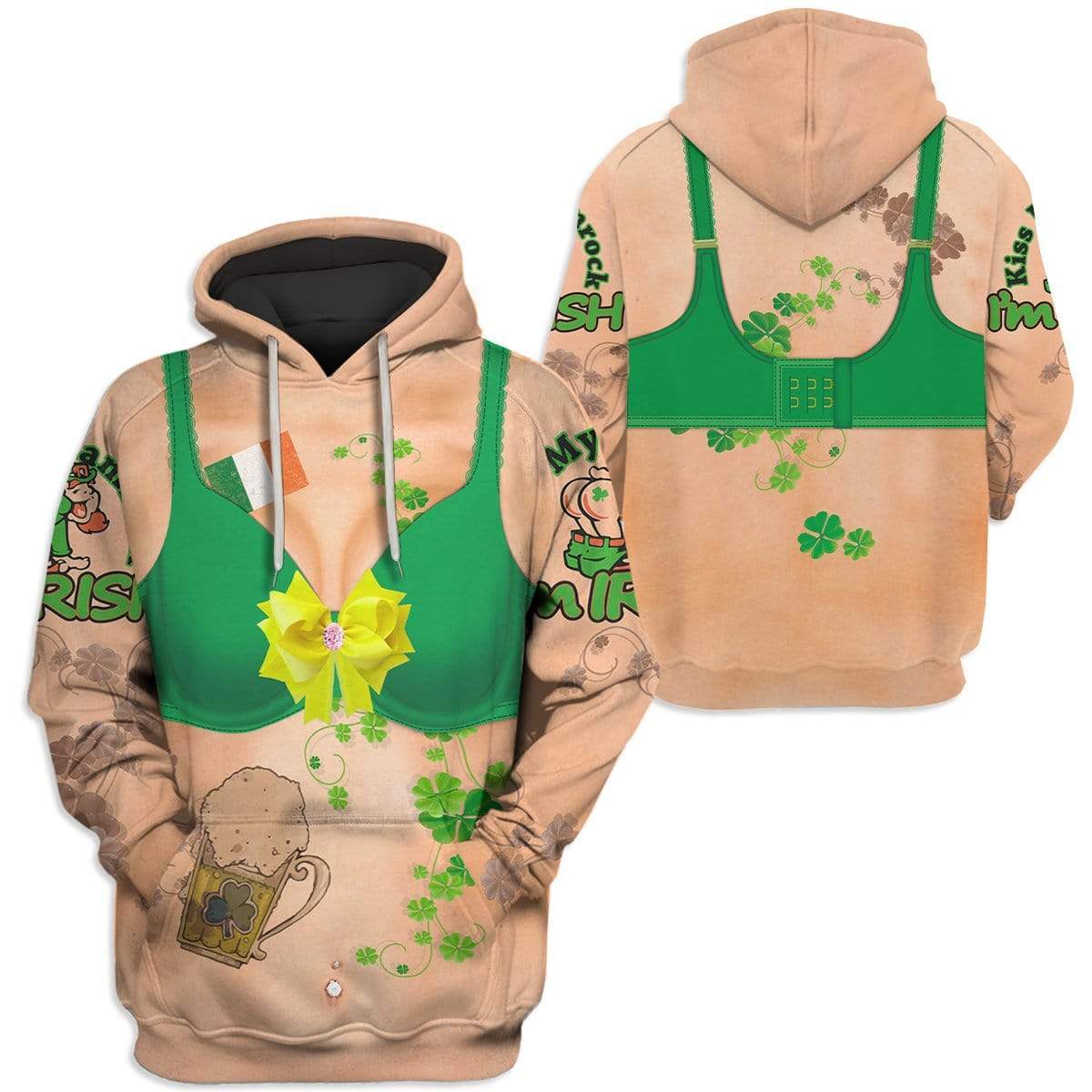St. Patrick's Day Women Funny Ugly Costume Hoodie Sweatshirt T-Shirt Sweatpants Tracksuit - Stormmerch Exclusive