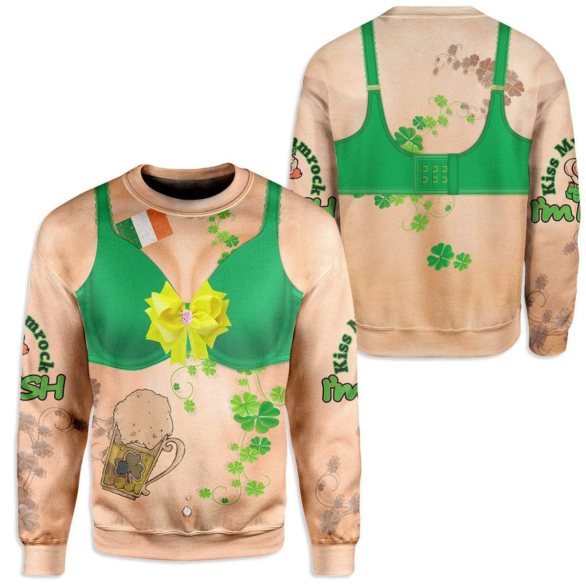 St. Patrick's Day Women Funny Ugly Costume Hoodie Sweatshirt T-Shirt Sweatpants Tracksuit - Stormmerch Exclusive