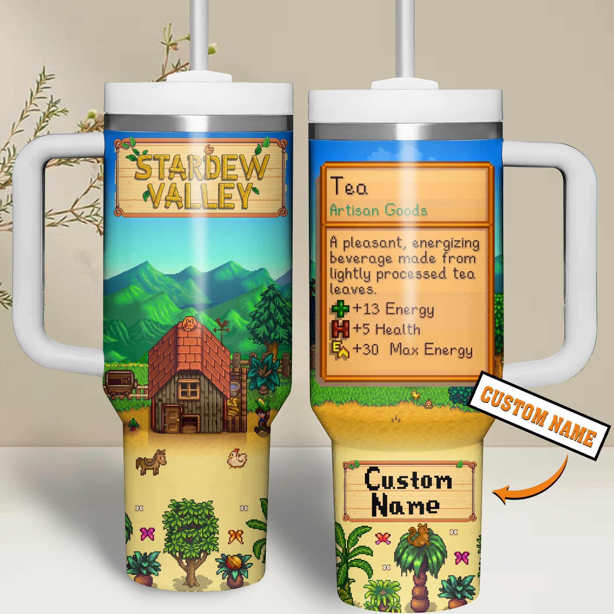 Stardew Valley Games Custom Stanley Cup 40 oz 30 oz Tumbler With Handle