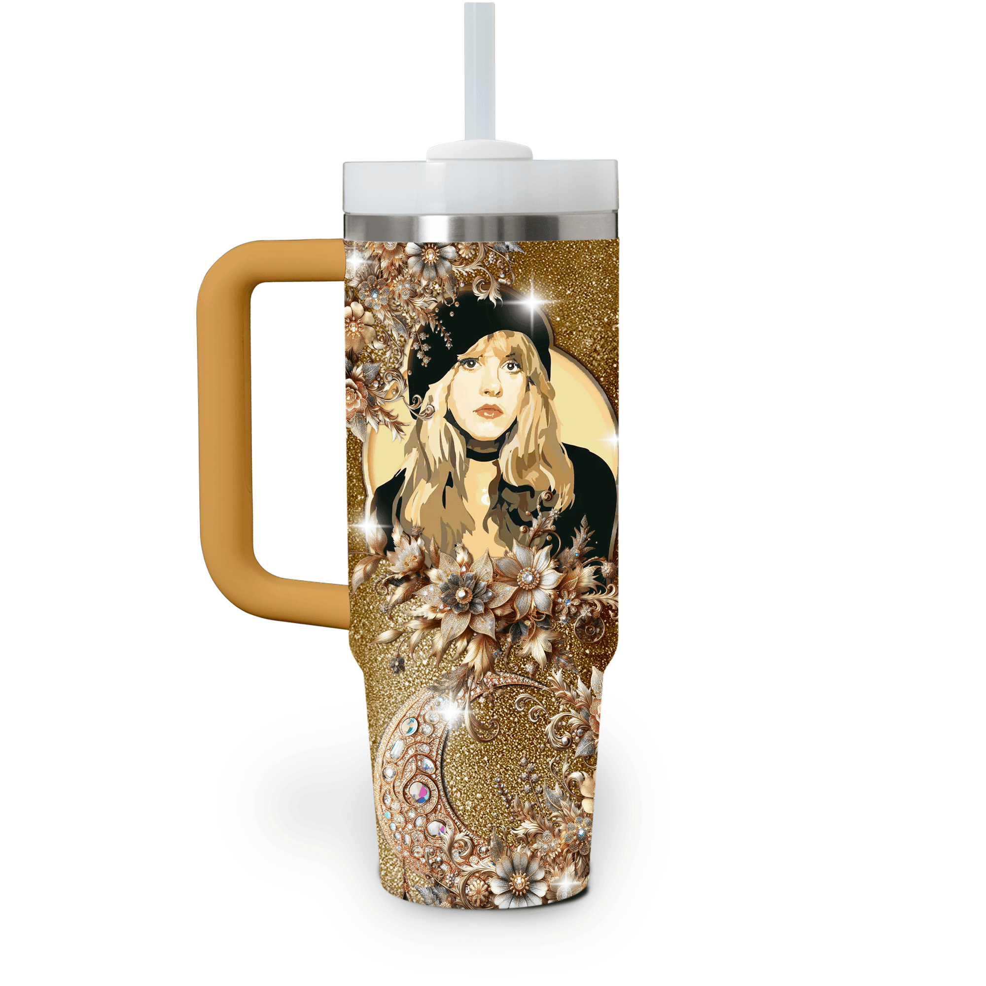 Stevie Nicks Music Custom Stanley Cup 40 oz 30 oz Tumbler With Handle