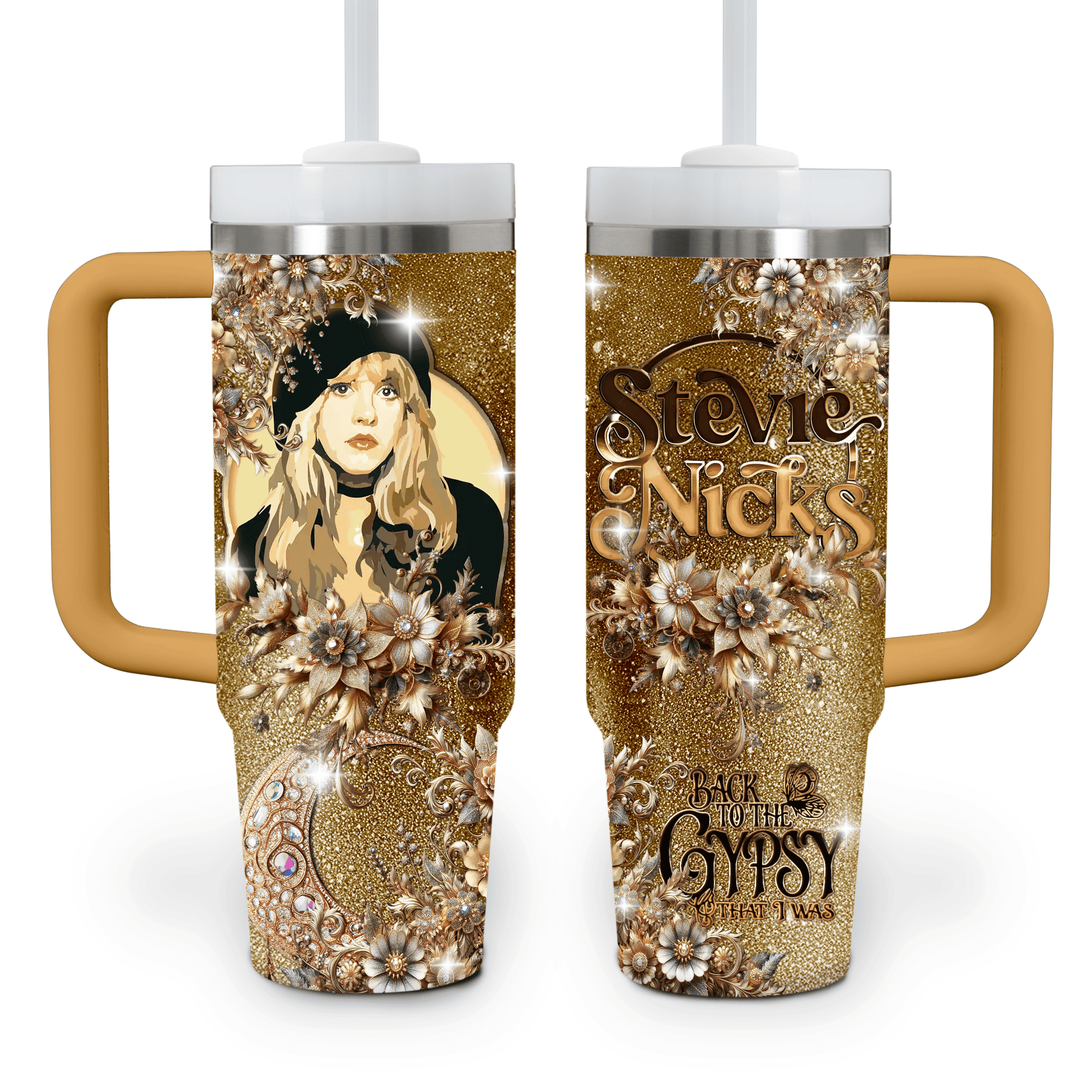 Stevie Nicks Music Custom Stanley Cup 40 oz 30 oz Tumbler With Handle