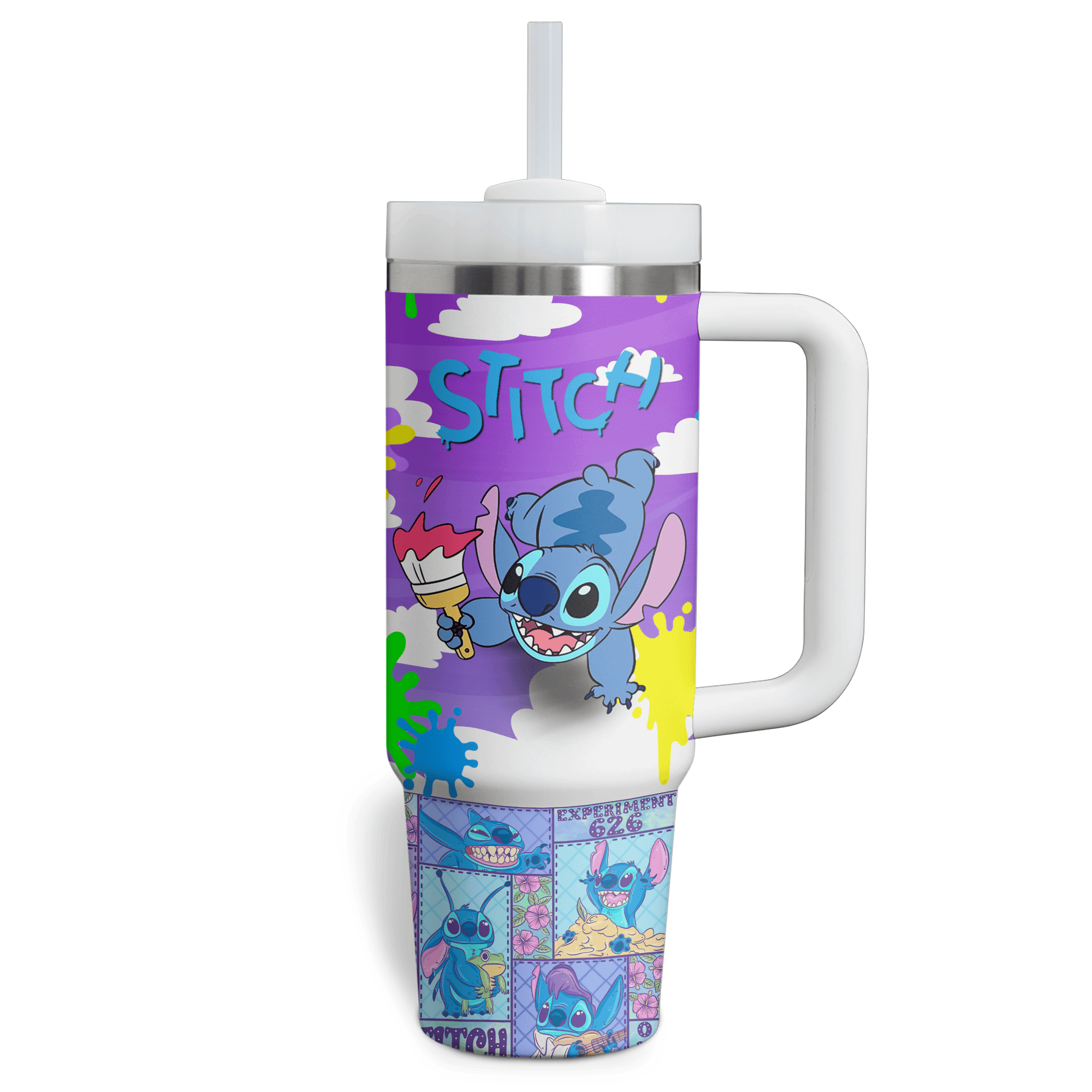 Stitch Cartoon Custom Stanley Cup 40 oz 30 oz Tumbler With Handle