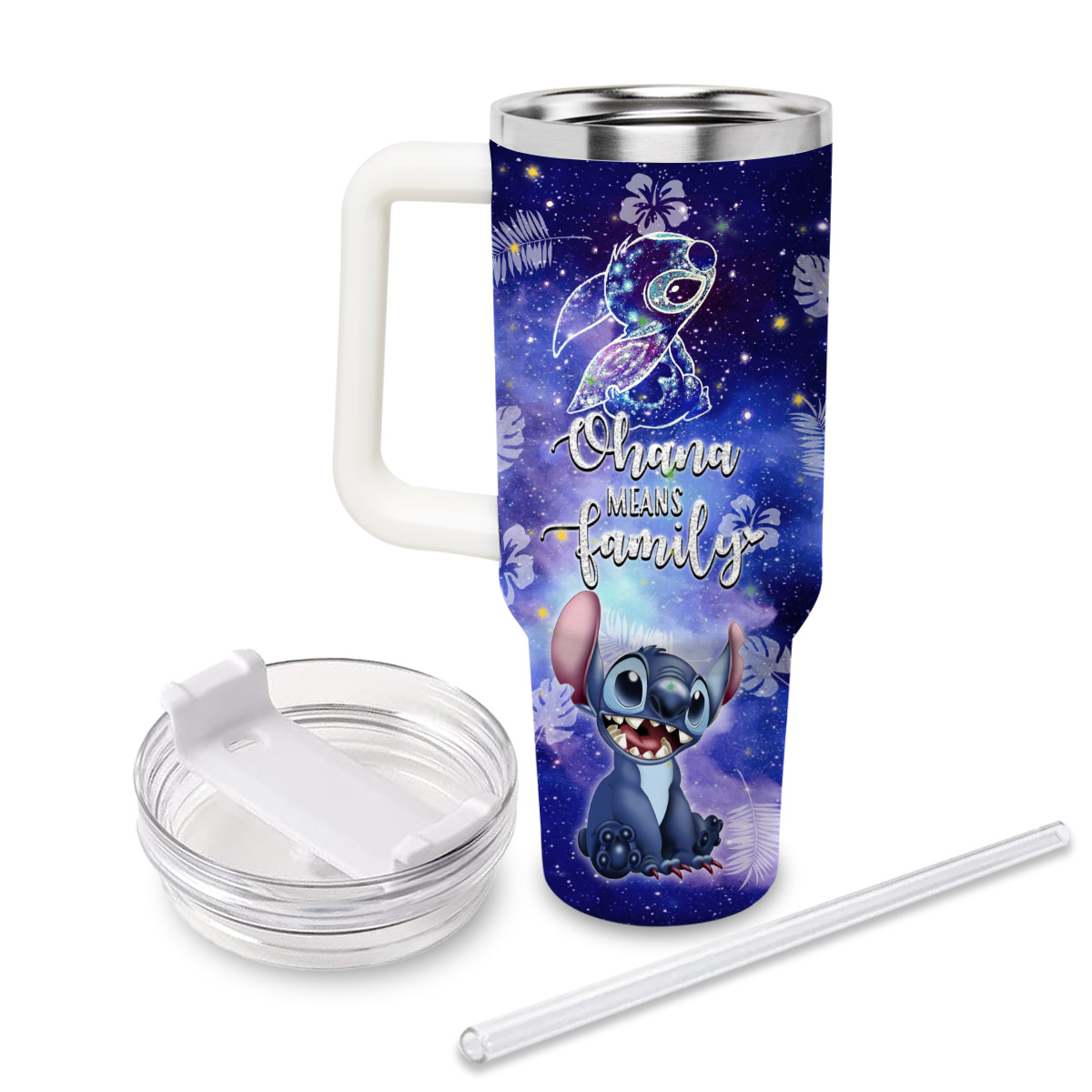 Stitch Cartoon Custom Stanley Cup 40 oz 30 oz Tumbler With Handle