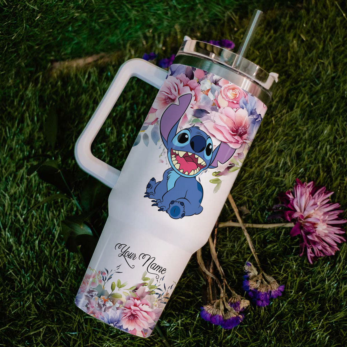 Stitch Cartoon Custom Stanley Cup 40 oz 30 oz Tumbler With Handle