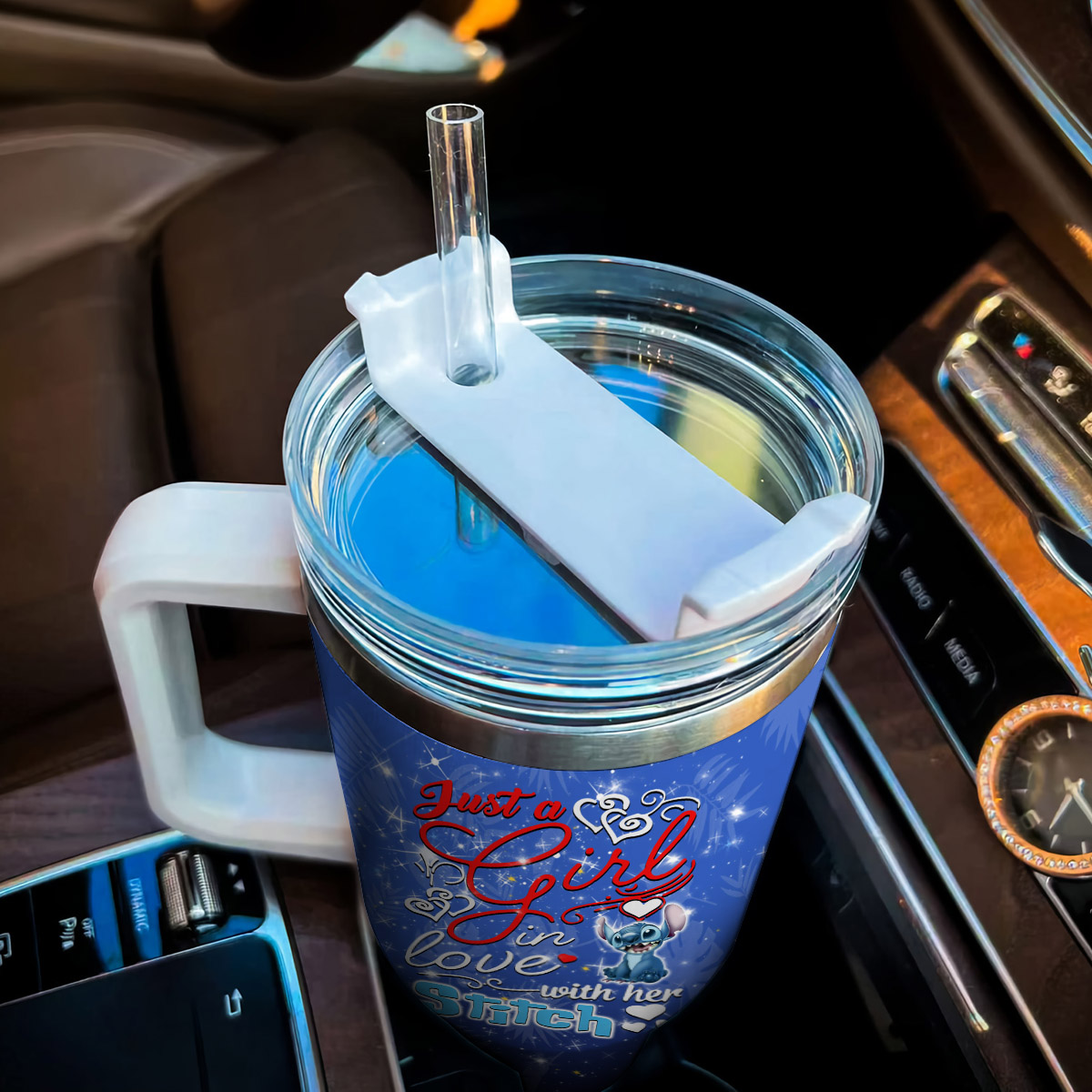 Stitch Cartoon Custom Stanley Cup 40 oz 30 oz Tumbler With Handle