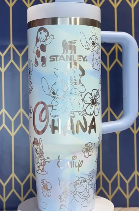 Stitch Cartoon Custom Stanley Cup 40 oz 30 oz Tumbler With Handle