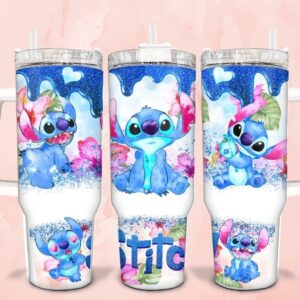 Stitch Cartoon Custom Stanley Cup 40 oz 30 oz Tumbler With Handle