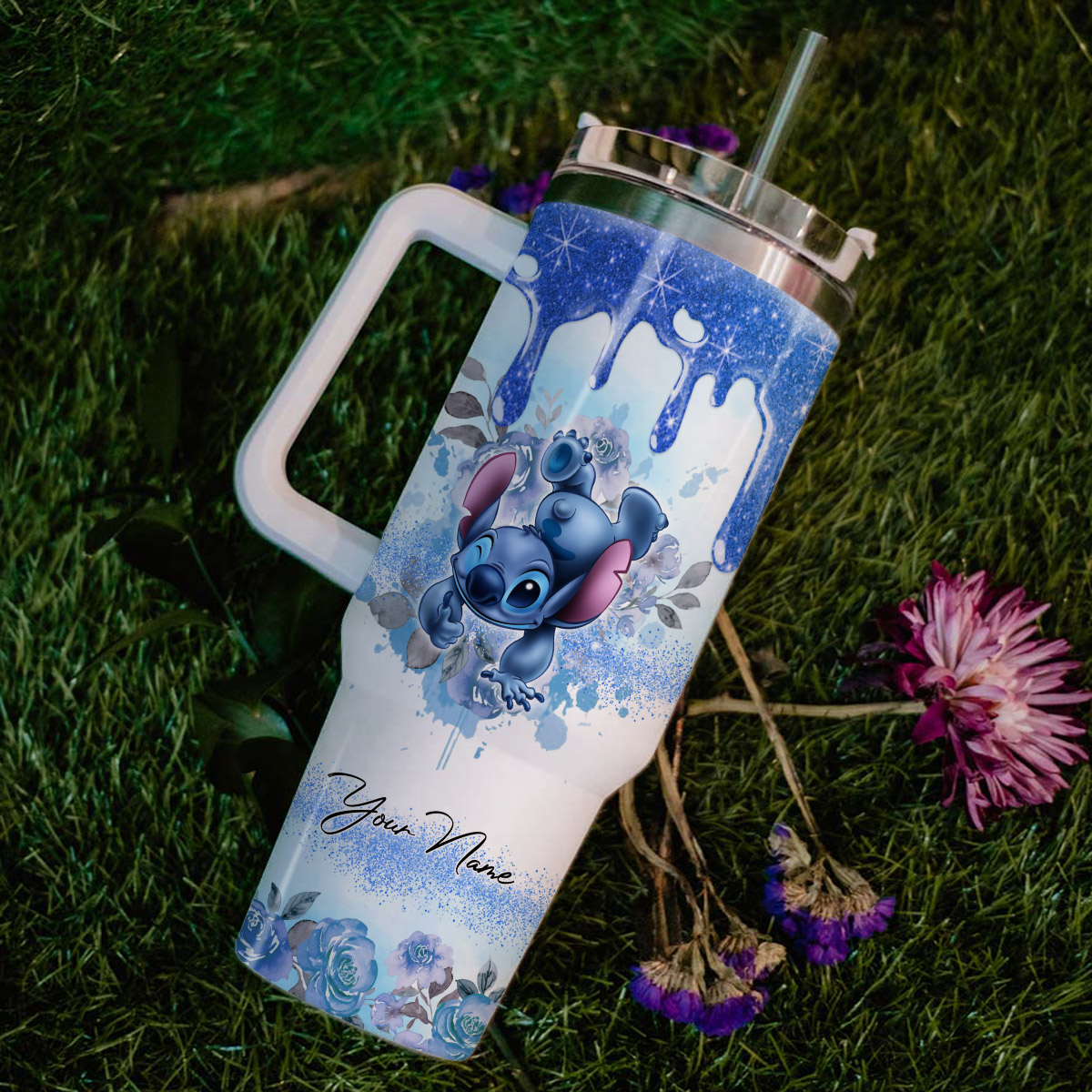 Stitch Cartoon Custom Stanley Cup 40 oz 30 oz Tumbler With Handle