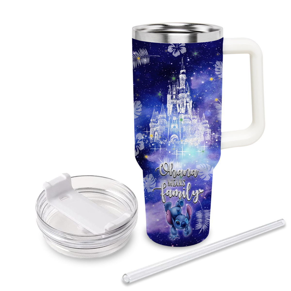 Stitch Cartoon Custom Stanley Cup 40 oz 30 oz Tumbler With Handle