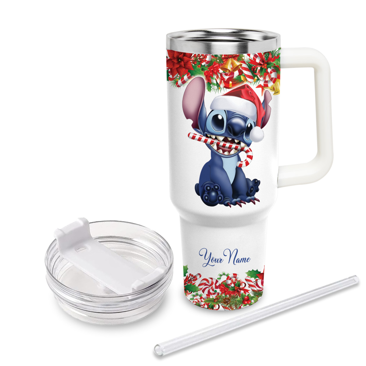 Stitch Cartoon Custom Stanley Cup 40 oz 30 oz Tumbler With Handle