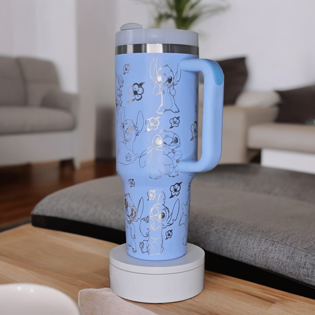 Stitch Cartoon Custom Stanley Cup 40 oz 30 oz Tumbler With Handle
