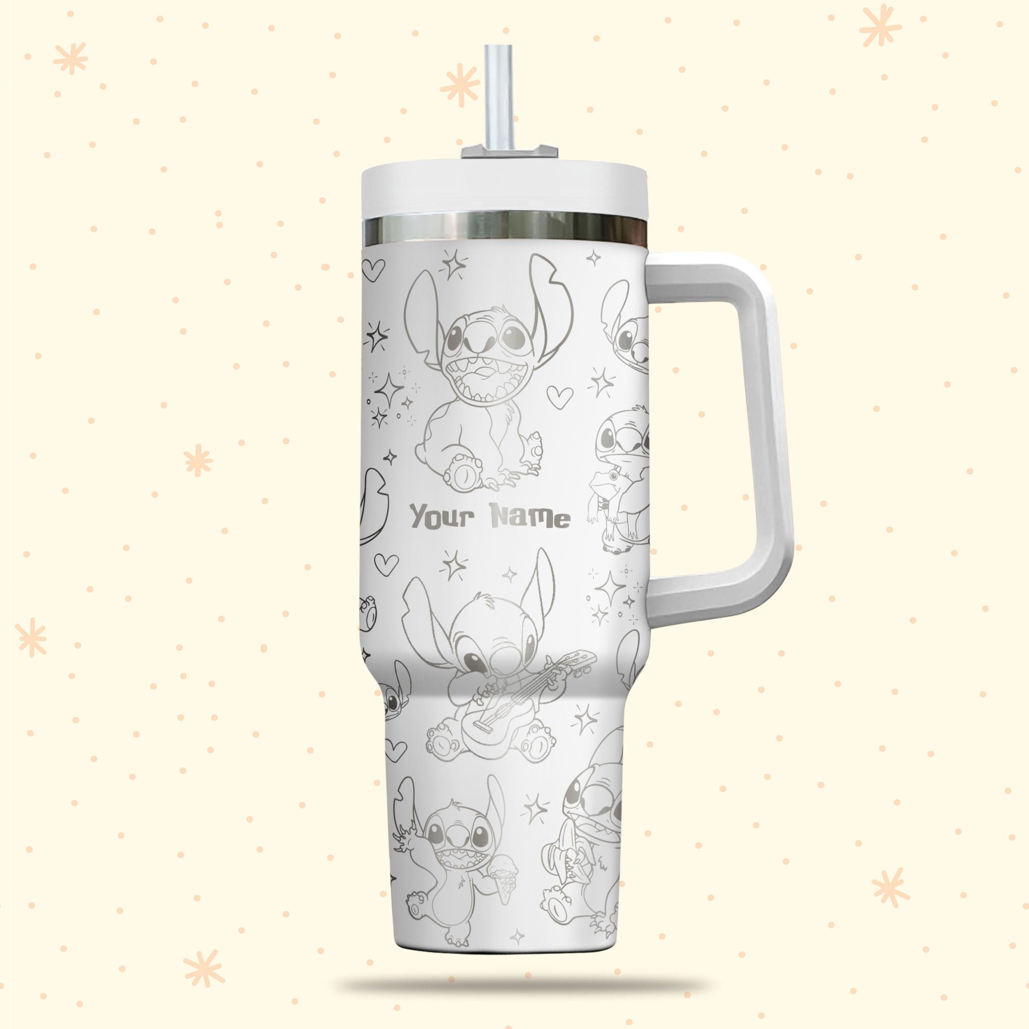 Stitch Disney Cartoon Custom Stanley Cup 40 oz 30 oz Tumbler With Handle