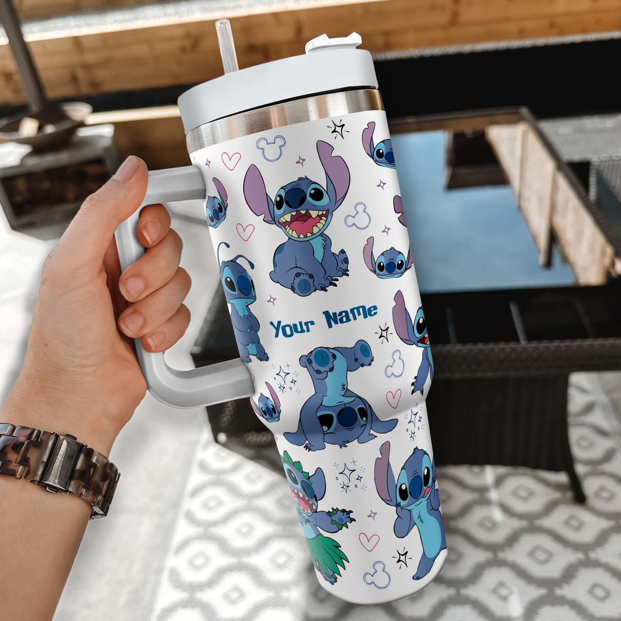 Stitch Disney Cartoon Custom Stanley Cup 40 oz 30 oz Tumbler With Handle